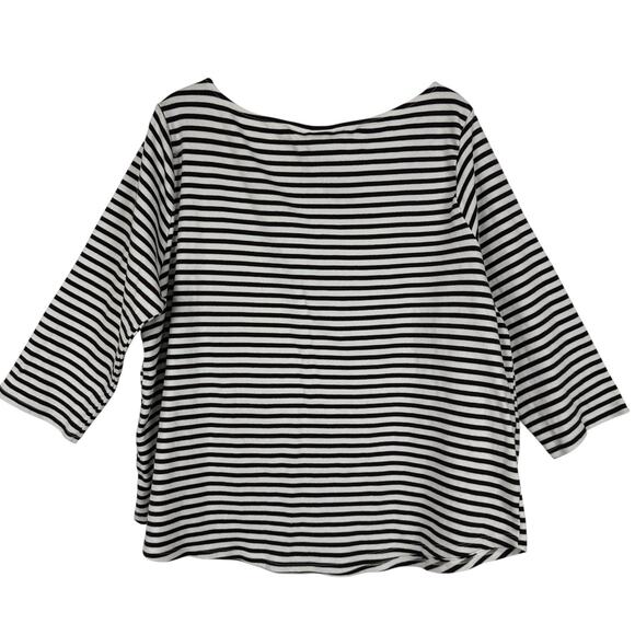 H&M Disney Top Women 2XL Brown White Stripe Velvet Mickey Classic Minimalist - Picture 2 of 11